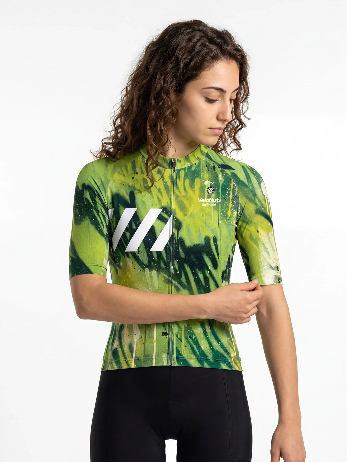 ROCKBROS dames fietsshirt Street Graffiti ademend wielershirt Lime Tag