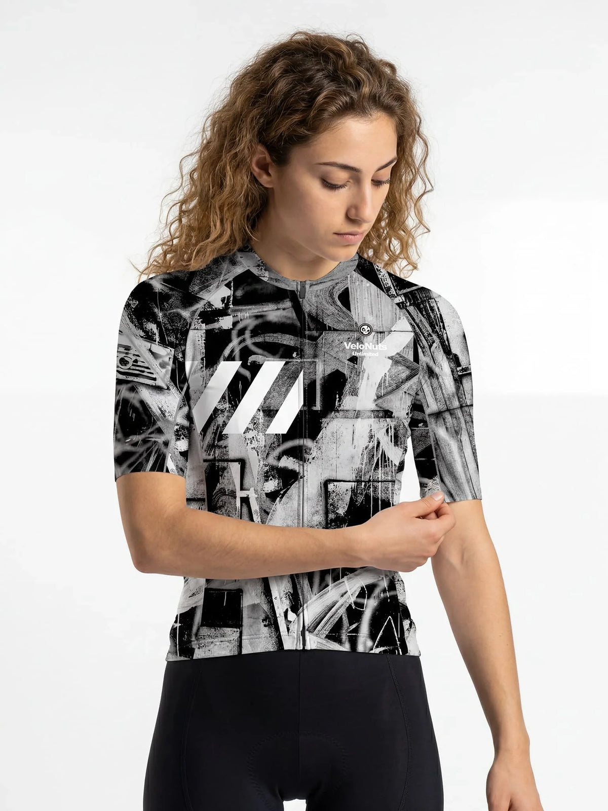 ROCKBROS dames fietsshirt Ink Burst ademend wielershirt Rust Scratch