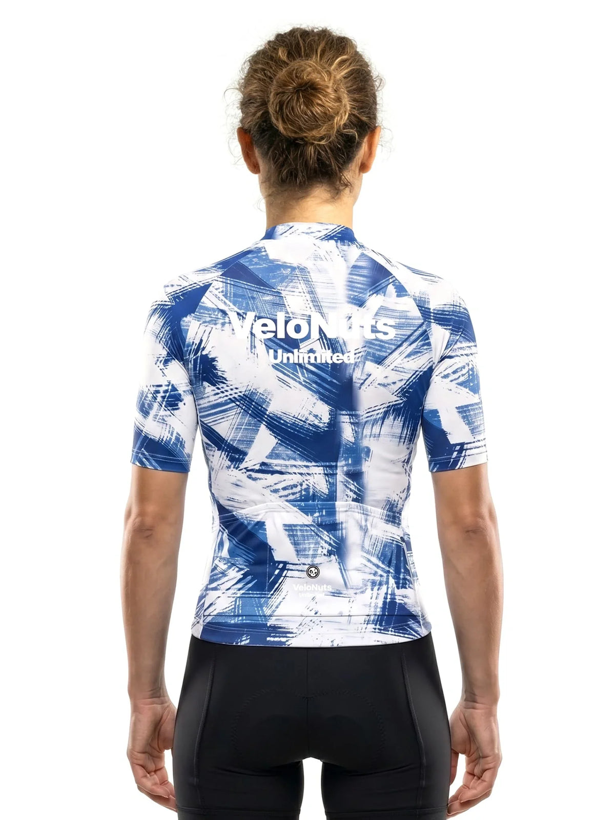 ROCKBROS dames fietsshirt Ink Burst ademend wielershirt Cobalt Strokes