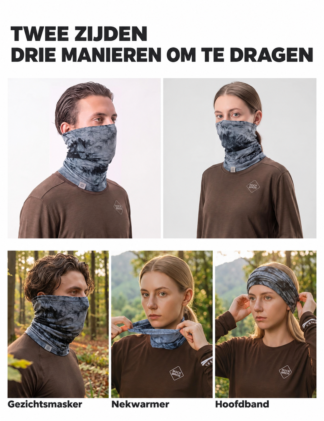 Nekwarmer van Tencel en merinowol - afbeelding 7