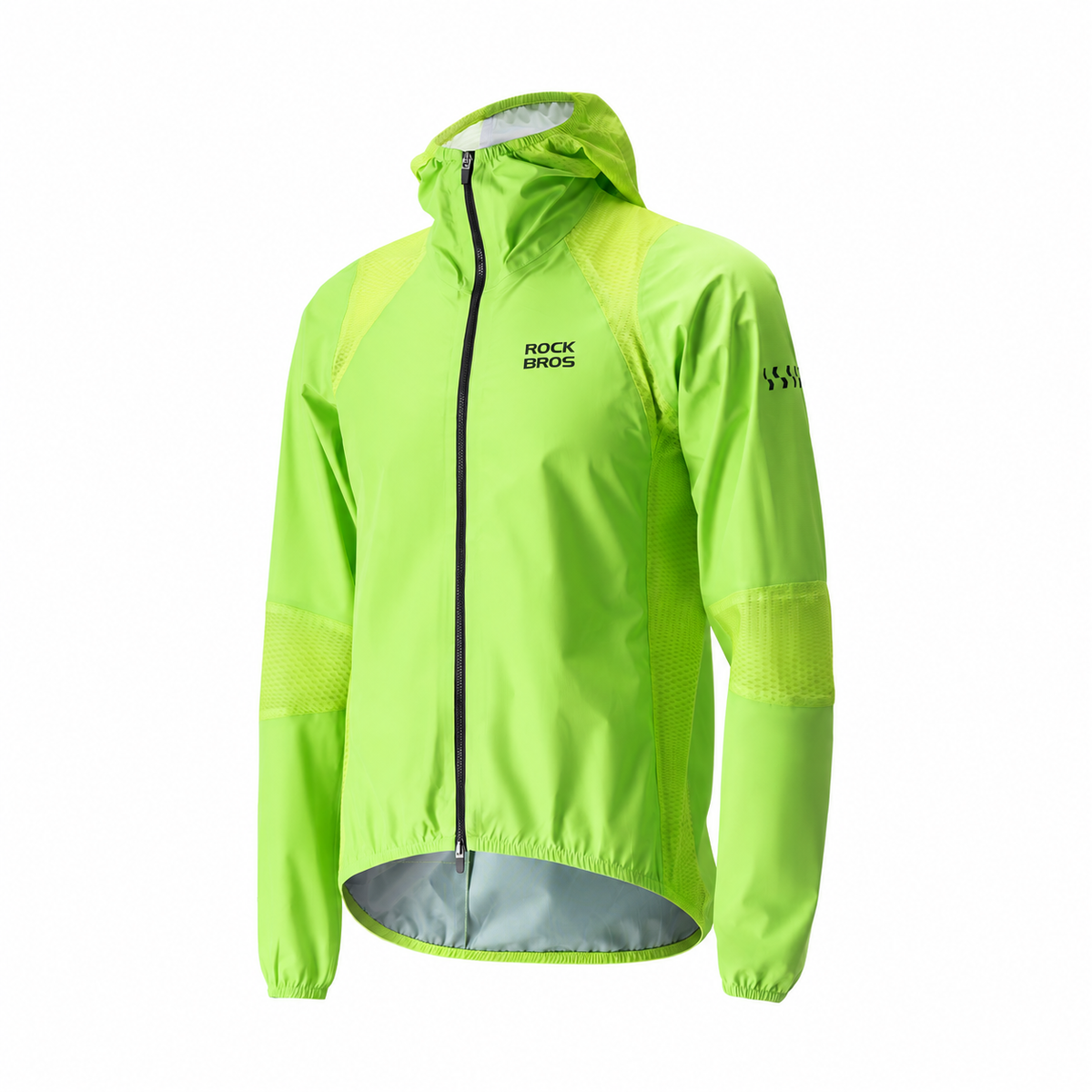 Licht waterdicht fietsjack met ventilatiepanelen - main 侧面-白底