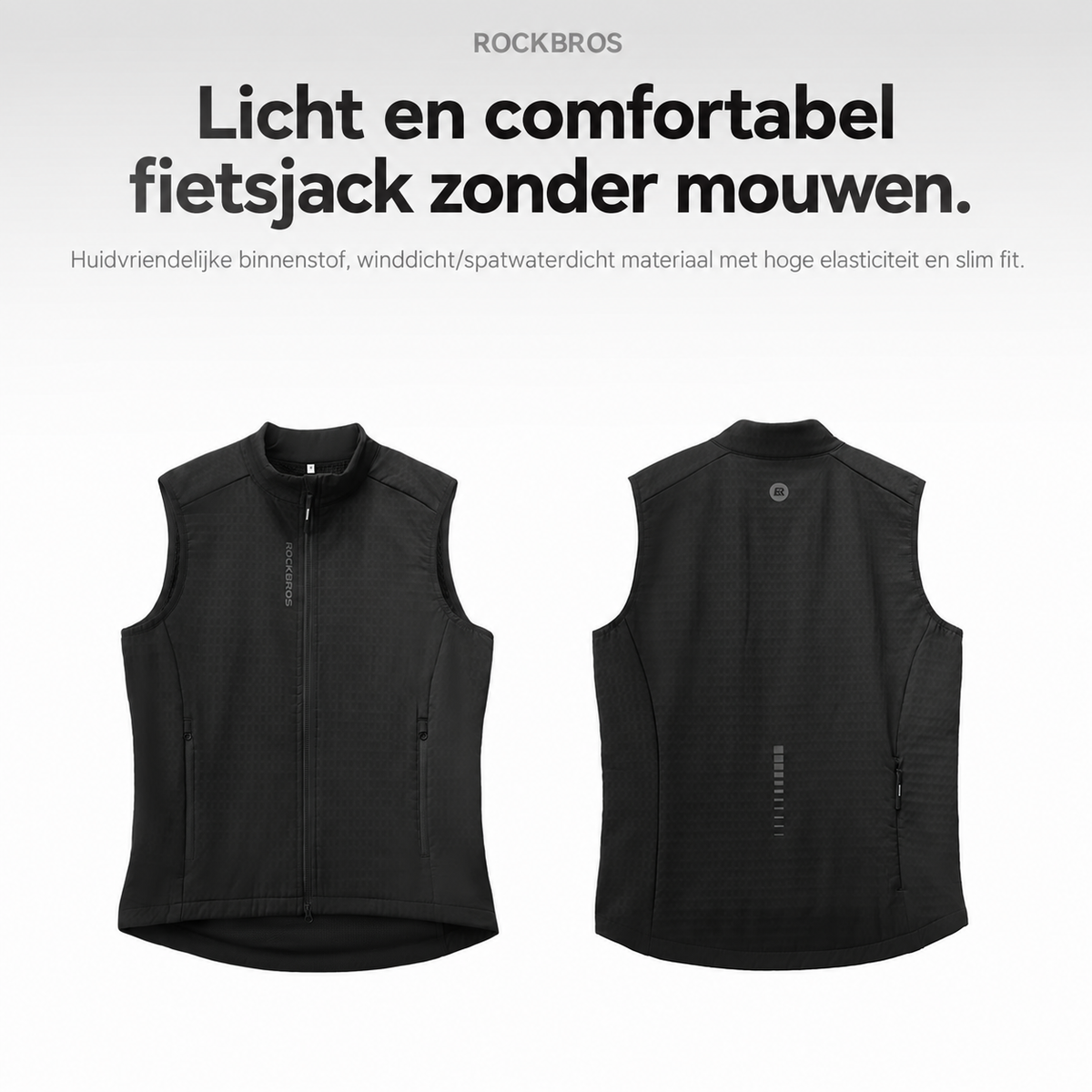 Gevoerd fietsvest MJ014 met fleecevoering - afbeelding 2