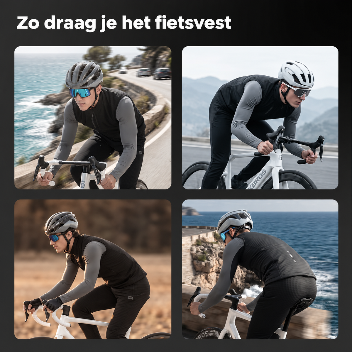 Gevoerd fietsvest MJ014 met fleecevoering - afbeelding 5