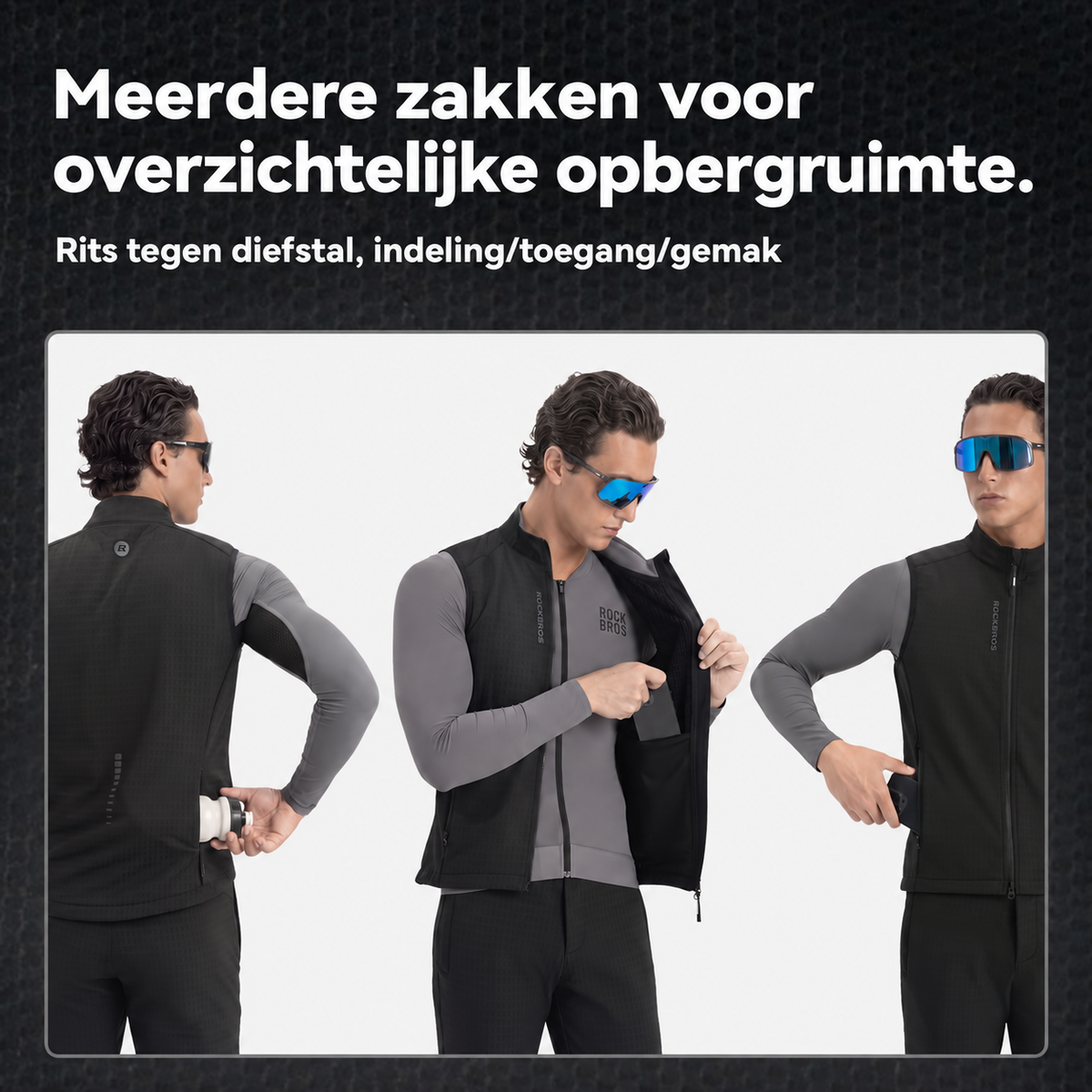 Gevoerd fietsvest MJ014 met fleecevoering - afbeelding 8