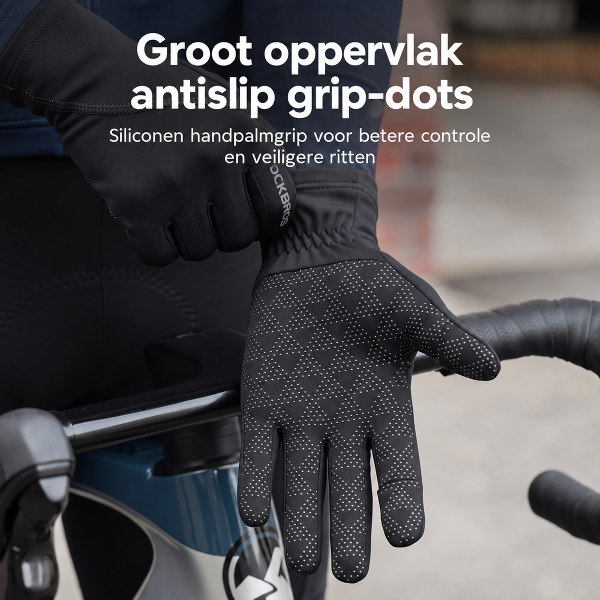 Windwerende fietshandschoenen met fleecevoering - afbeelding 2