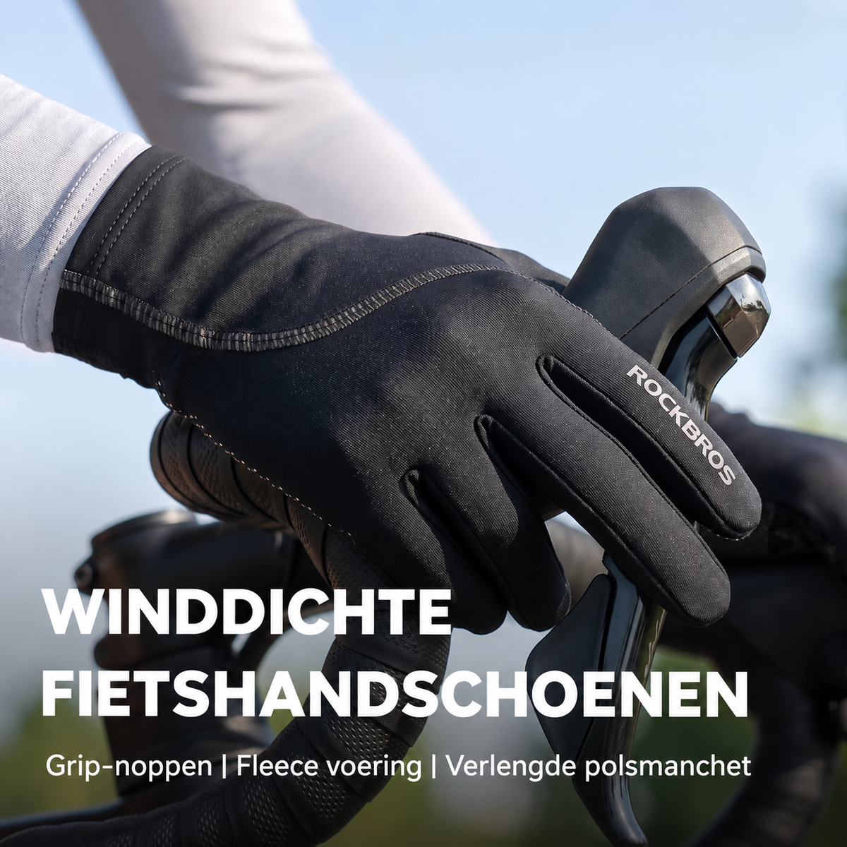 Windwerende fietshandschoenen met fleecevoering - afbeelding 6