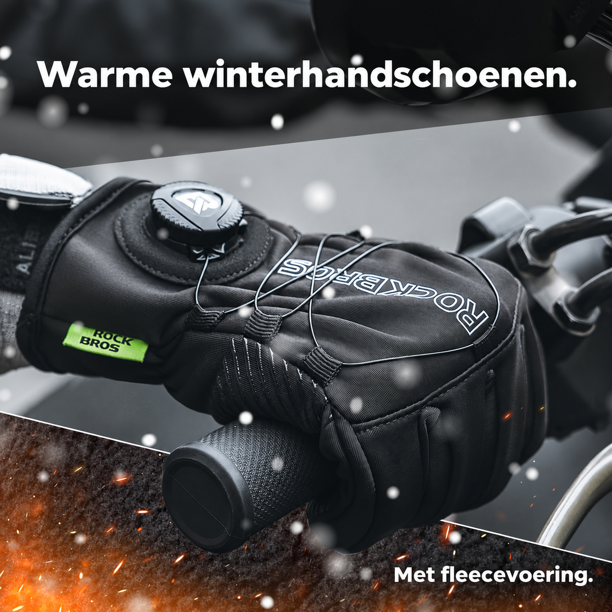 Thermische fietshandschoenen met fleecevoering - afbeelding 2