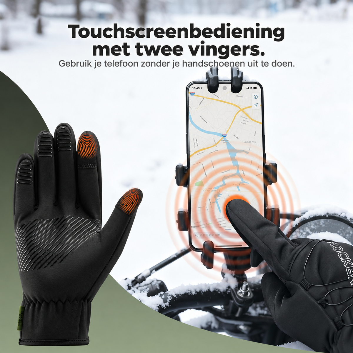 Thermische fietshandschoenen met fleecevoering - afbeelding 4