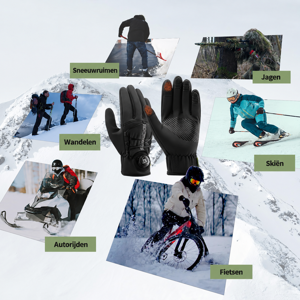 Thermische fietshandschoenen met fleecevoering - afbeelding 7