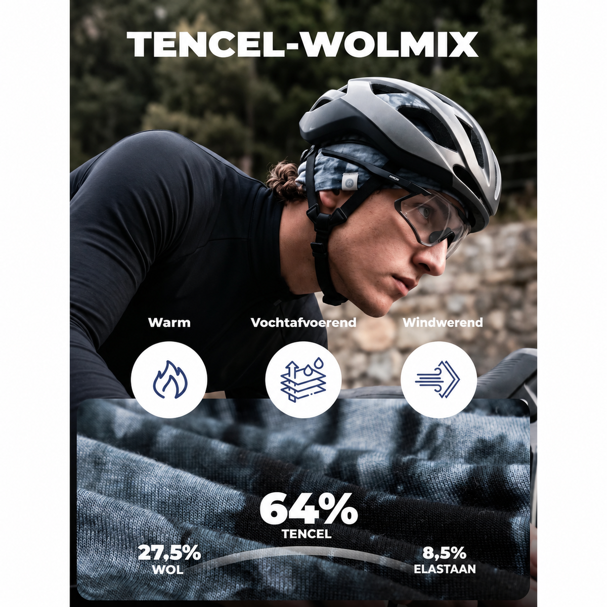 Fietsmuts van Tencel en merinowol - afbeelding 6