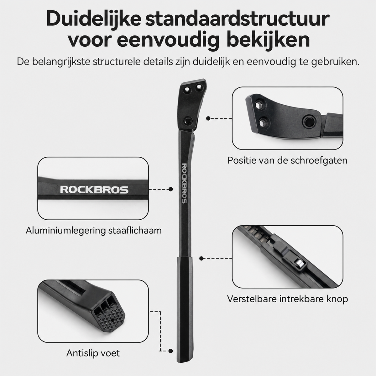 Verstelbare fietsstandaard van aluminiumlegering - detail 3