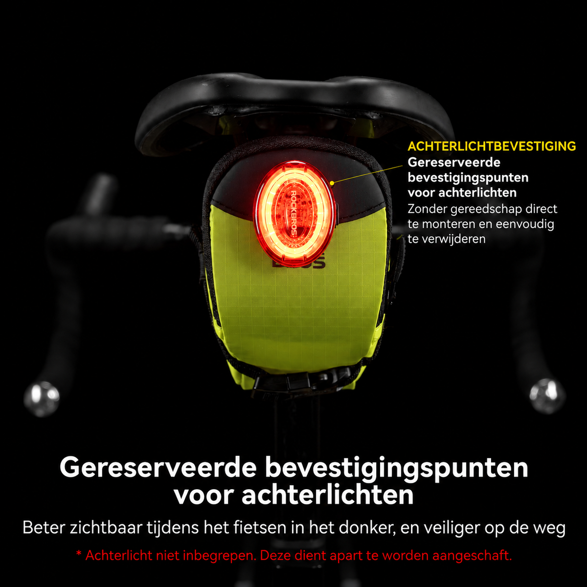 Compacte zadeltas met achterlichtbevestiging - detail 2