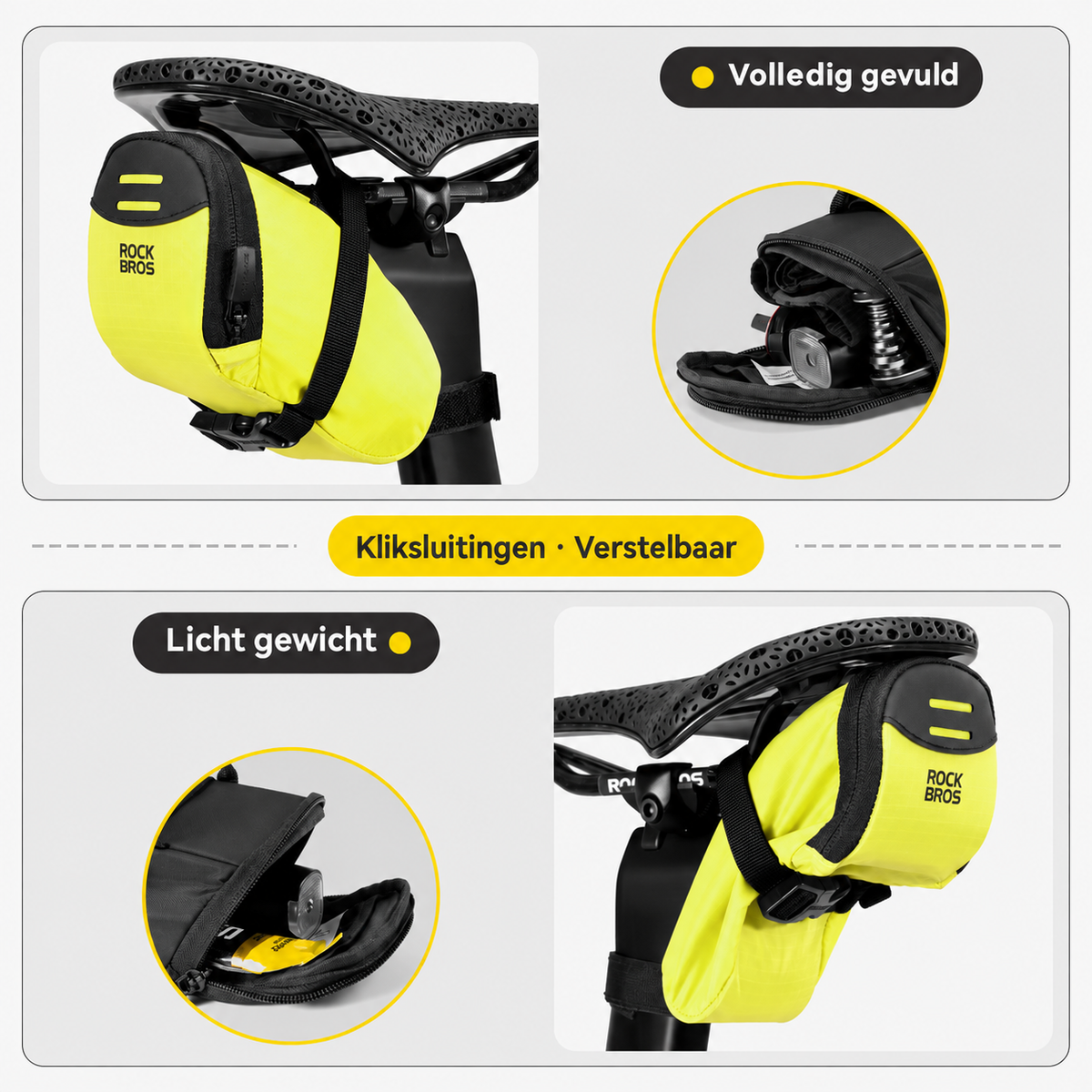 Compacte zadeltas met achterlichtbevestiging - detail 7