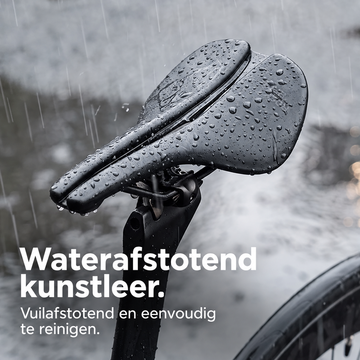 Ergonomisch fietszadel met Cr-Mo rails - afbeelding 2