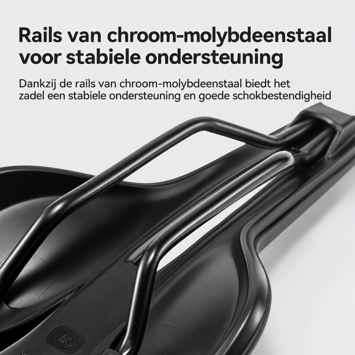 Ergonomisch fietszadel met Cr-Mo rails - afbeelding 5