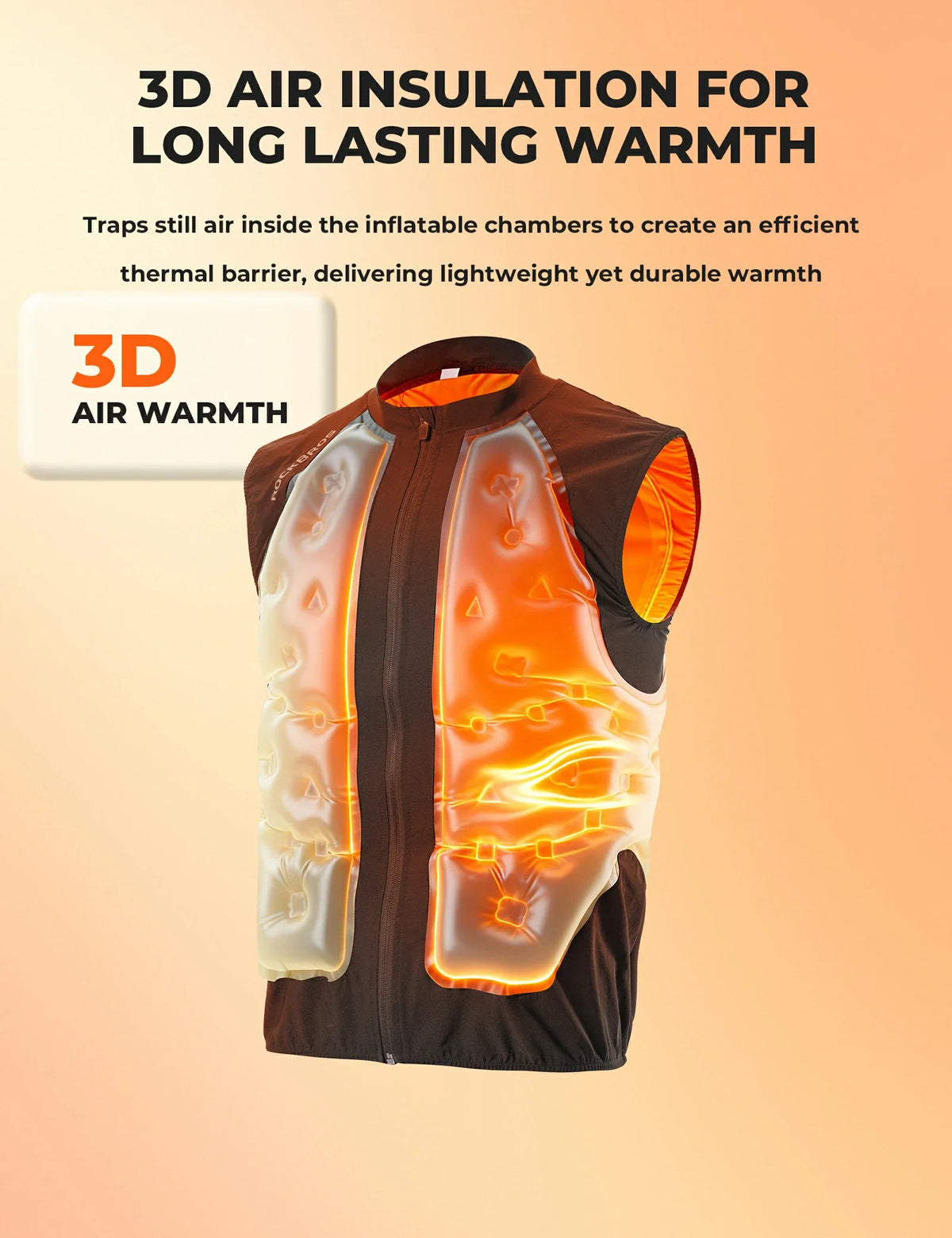 Licht thermisch fietsgilet met 3D-luchtlaag MJ013