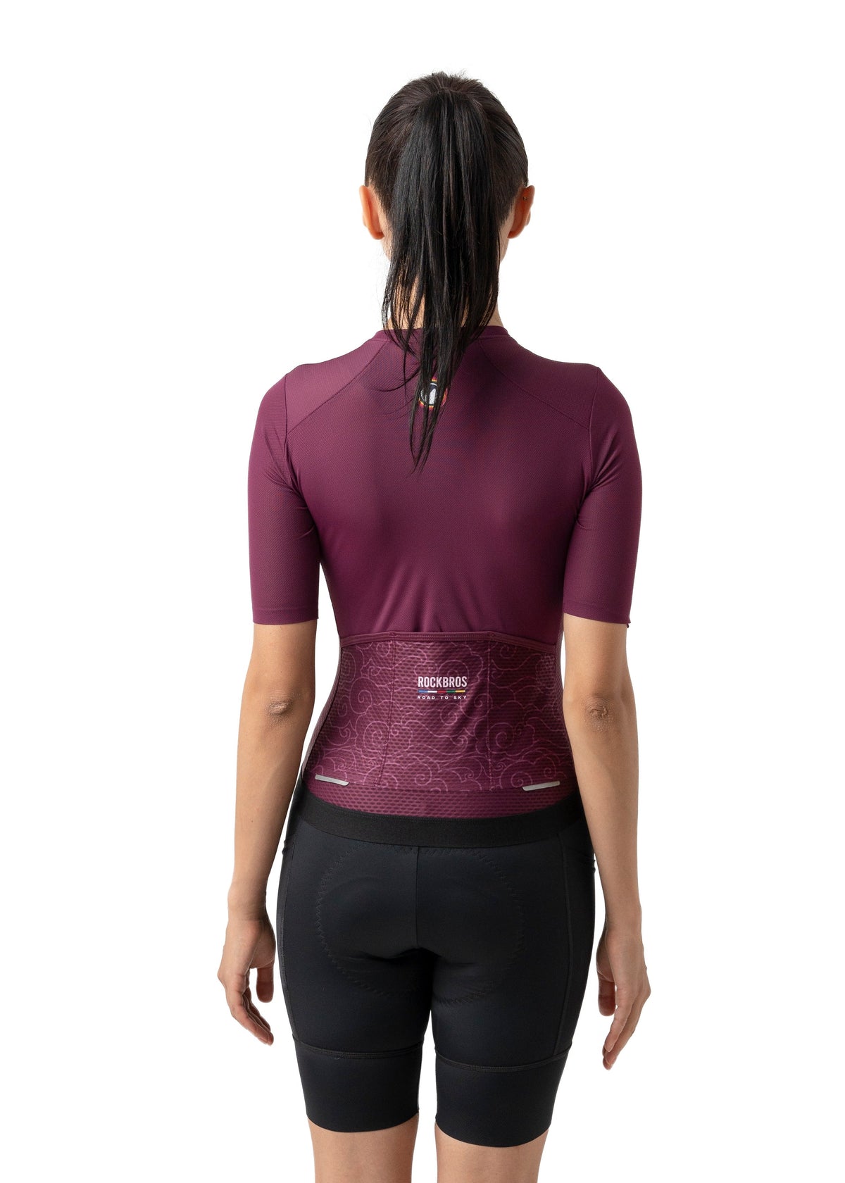 ROCKBROS dames korte mouw fietsshirt road-to-sky#Paars