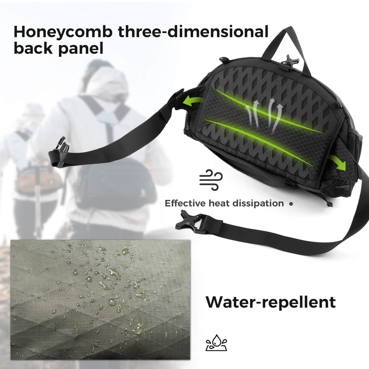 Qunature fietsrugzak en heuptas 7,9 L