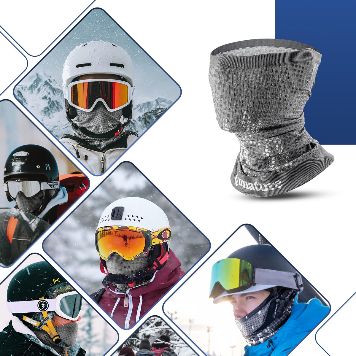 Winter nekwarmer van fleece met ademende zones