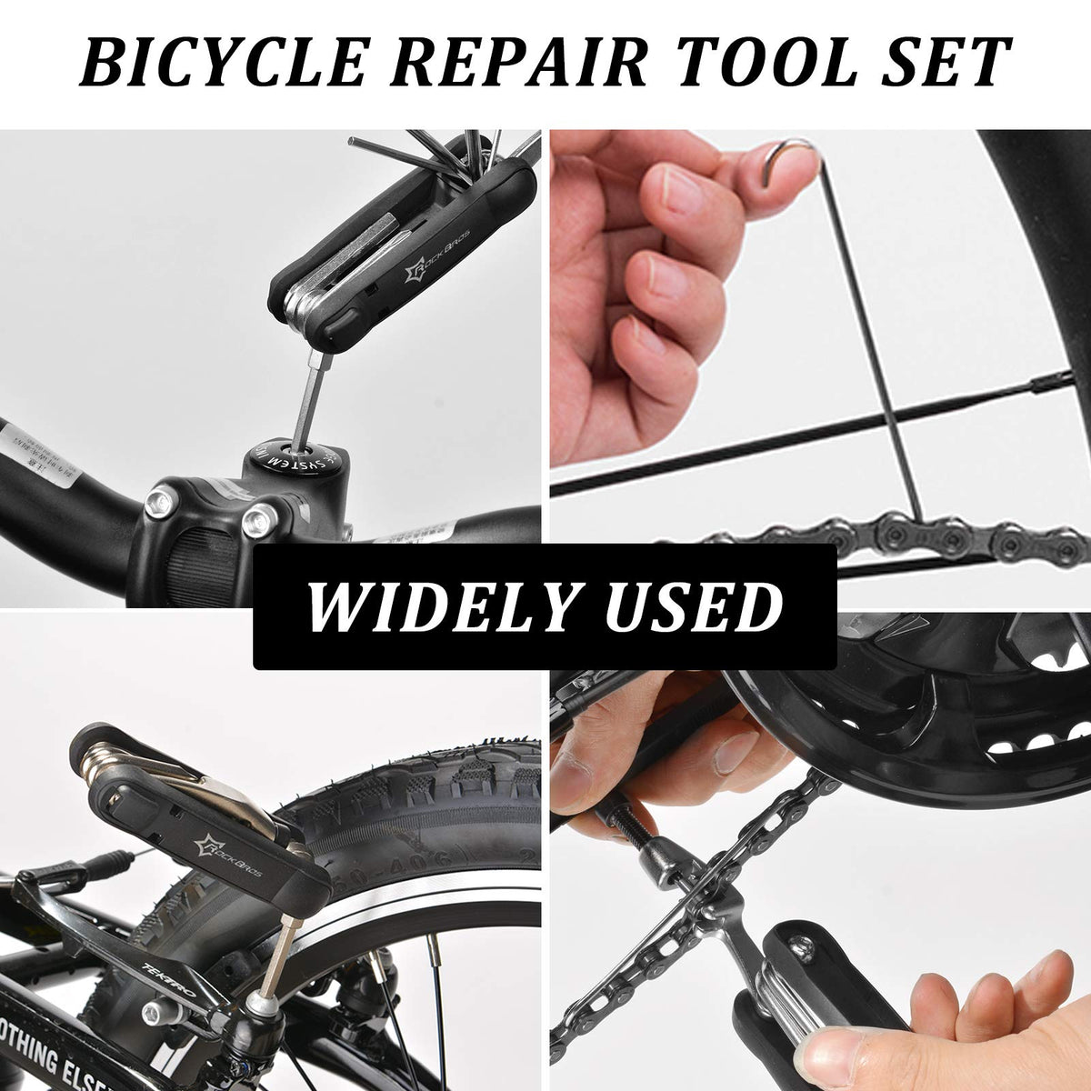 ROCKBROS draagbare fietsreparatieset 12-in-1 multifunctionele zaktool