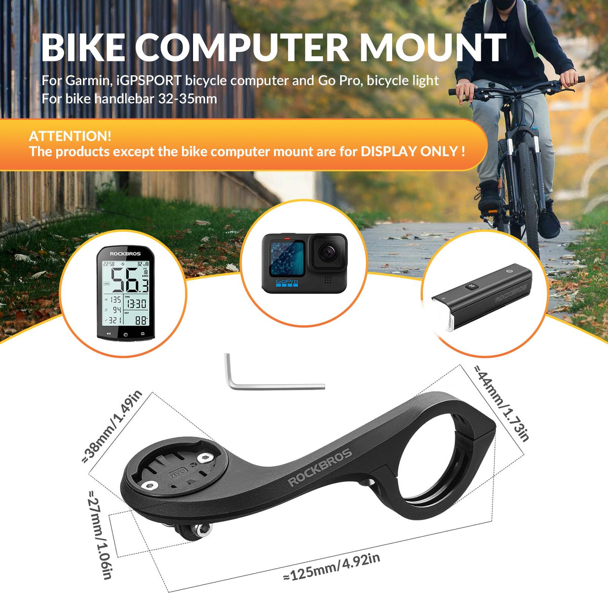 Fietscomputerhouder voor Garmin en iGPSPORT
