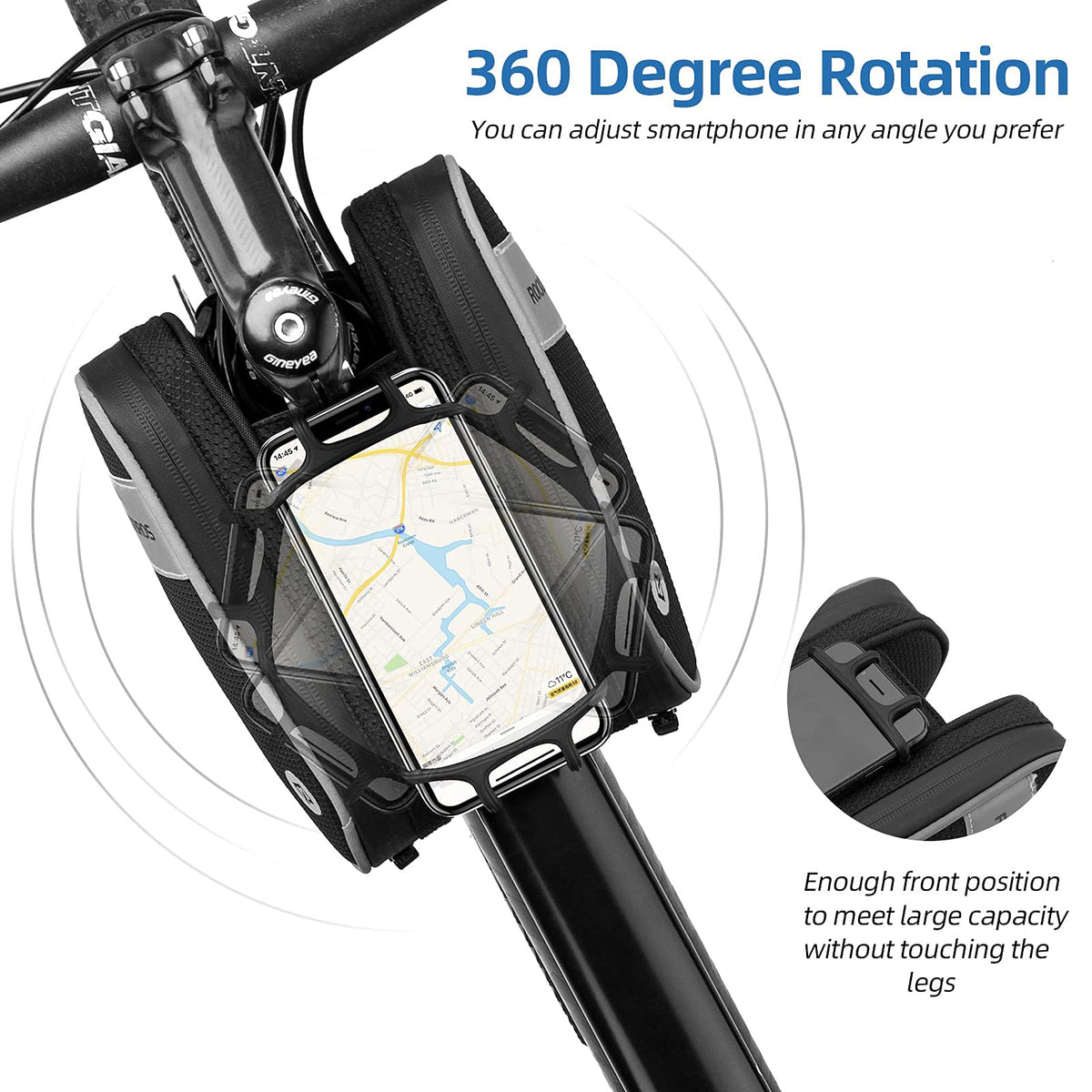 Bovenbuistas 1,5 L met 360° telefoonhouder