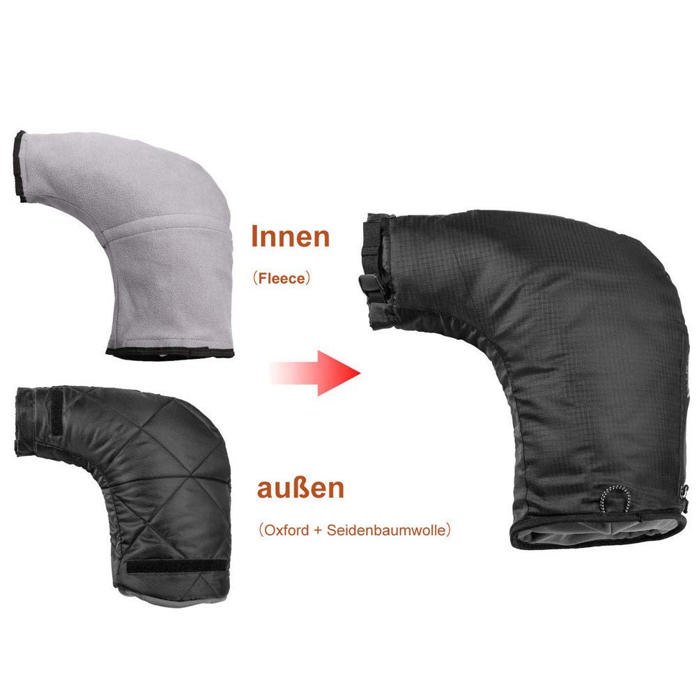 Thermische stuurmoffen voor fietsen met uitneembare fleece