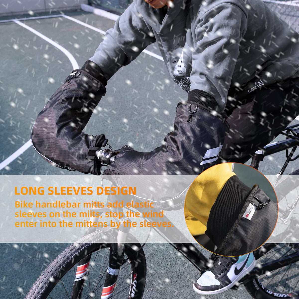 Thermische stuurmoffen voor fietsen met uitneembare fleece