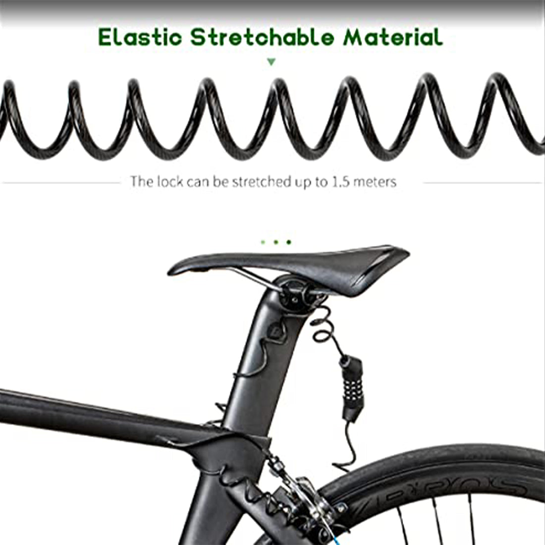 ROCKBROS fiets helmslot mini kabelslot 1,5m fietsbeveiliging wachtwoord