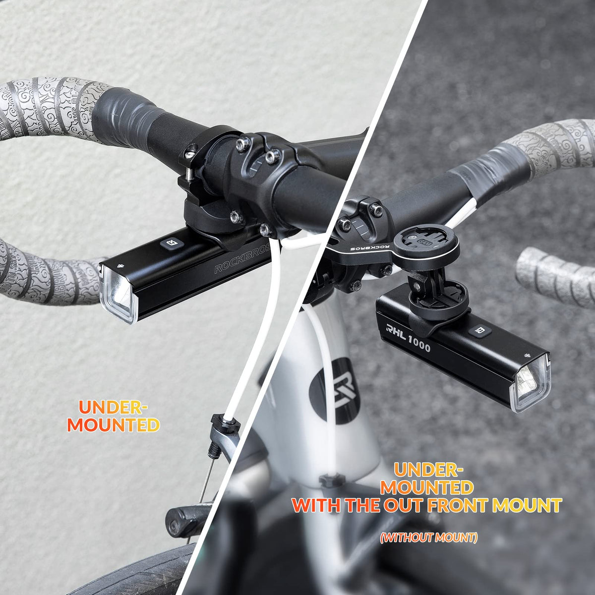 ROCKBROS fietskoplamp 1000 lumen usb oplaadbaar waterproof