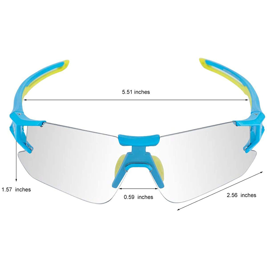 ROCKBROS randloze fotochromische fietsbril uv400#kleur_blauw groen