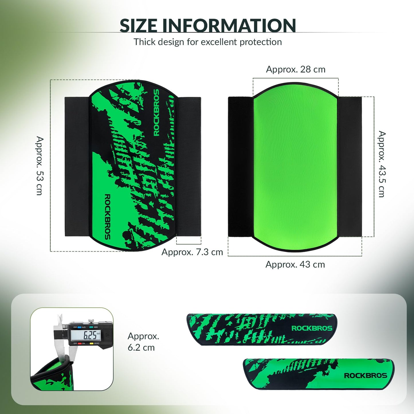 ROCKBROS Ebike Battery Protective Cover for Integrated Frame Battery 28-38 cm