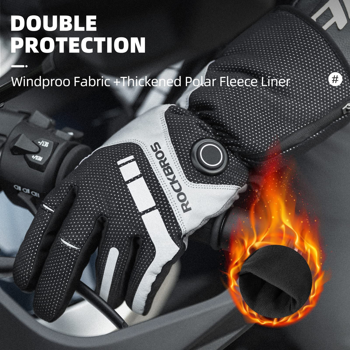 Elektrisch verwarmde winterhandschoenen met touchscreen