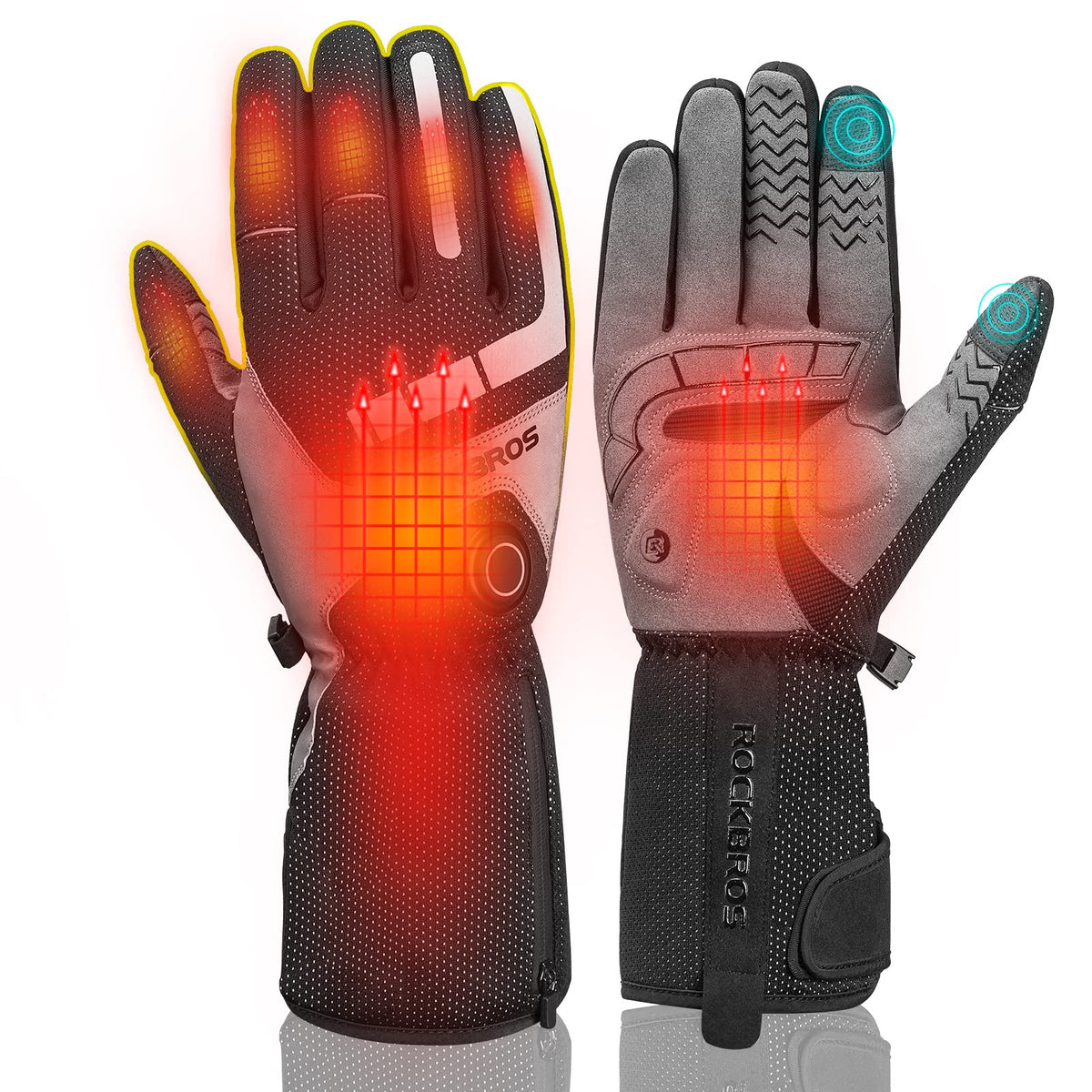 Elektrisch verwarmde winterhandschoenen met touchscreen
