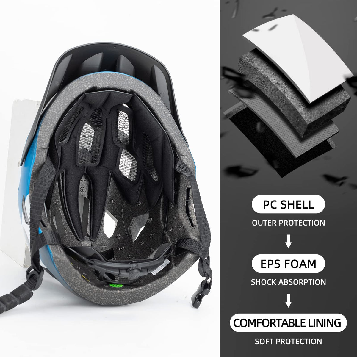 #Blauw ROCKBROS fullface kinderhelm voor bmx, mtb en skateboard met ventilatie