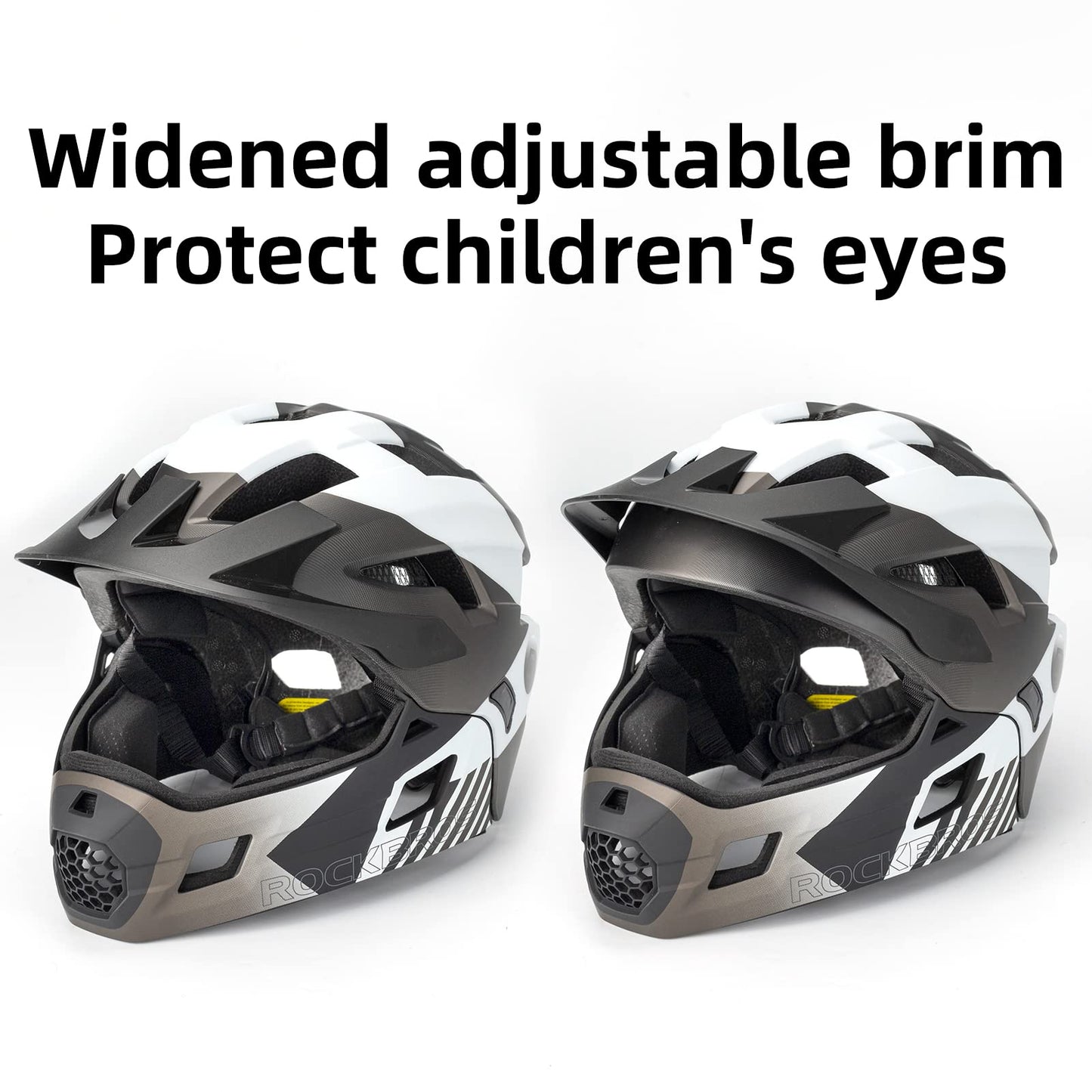 #Titanium ROCKBROS fullface kinderhelm voor bmx, mtb en skateboard met ventilatie