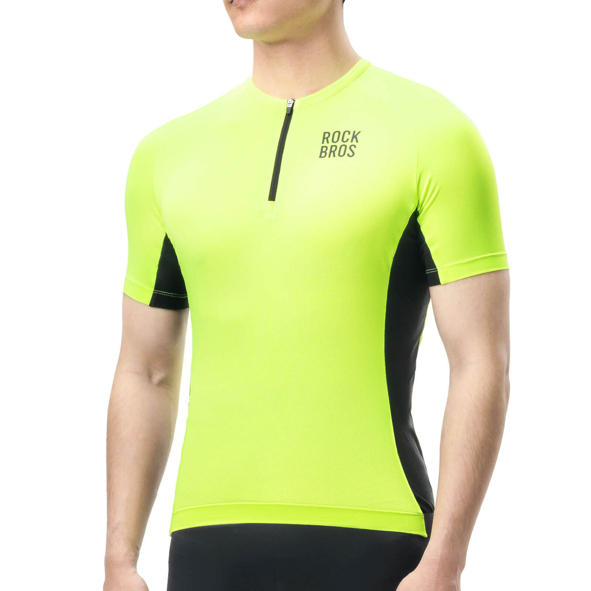 Heren fietsshirt met korte mouwen en reflecterende details