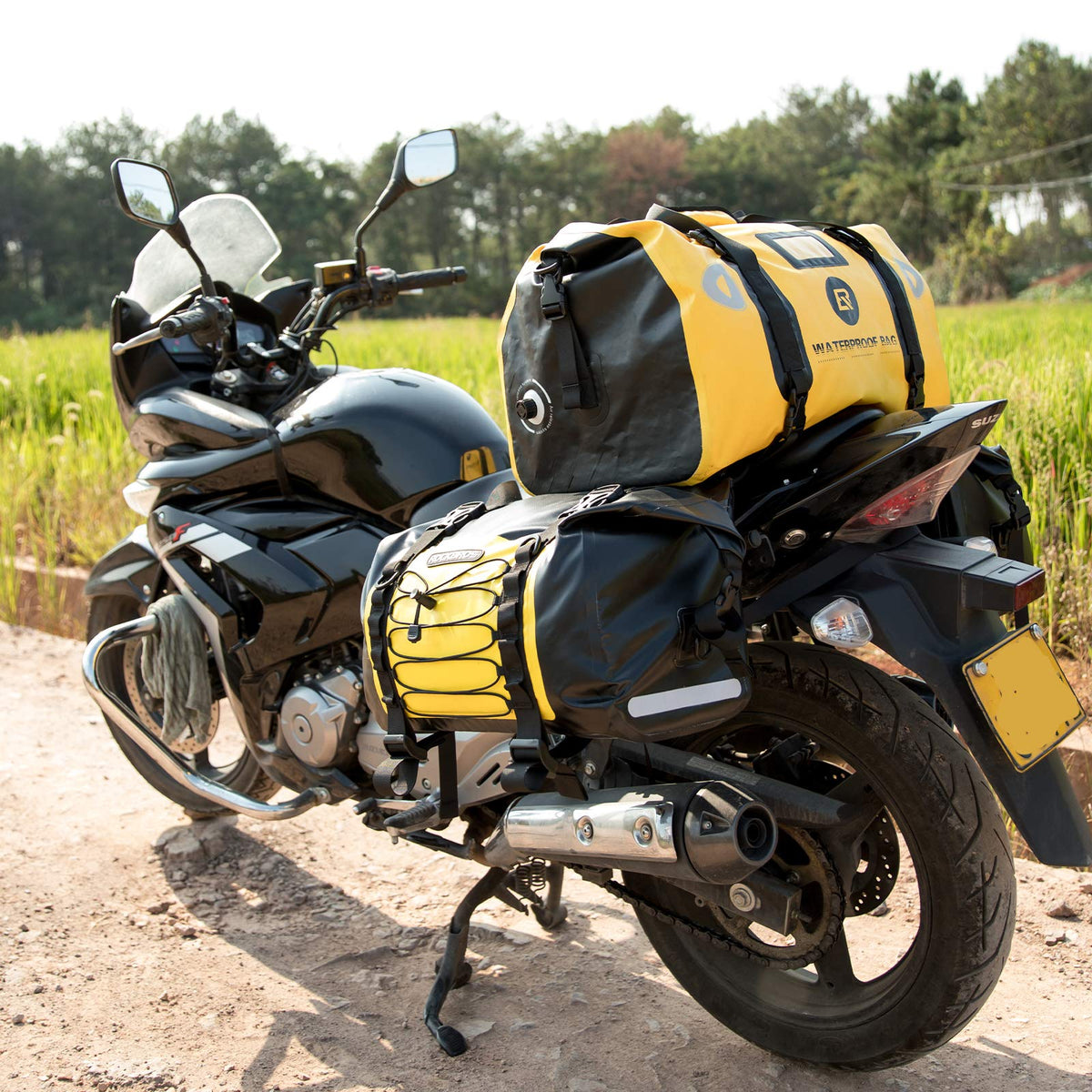 waterafstotende dubbele motortassenset 55 + 62 L