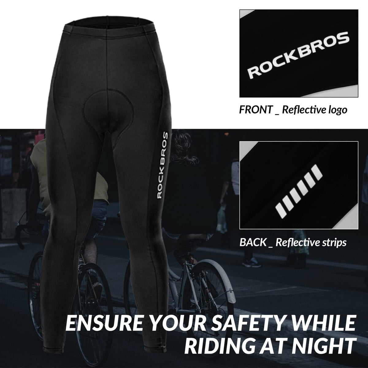RK2004 lichte fietsbroek met padding voor heren