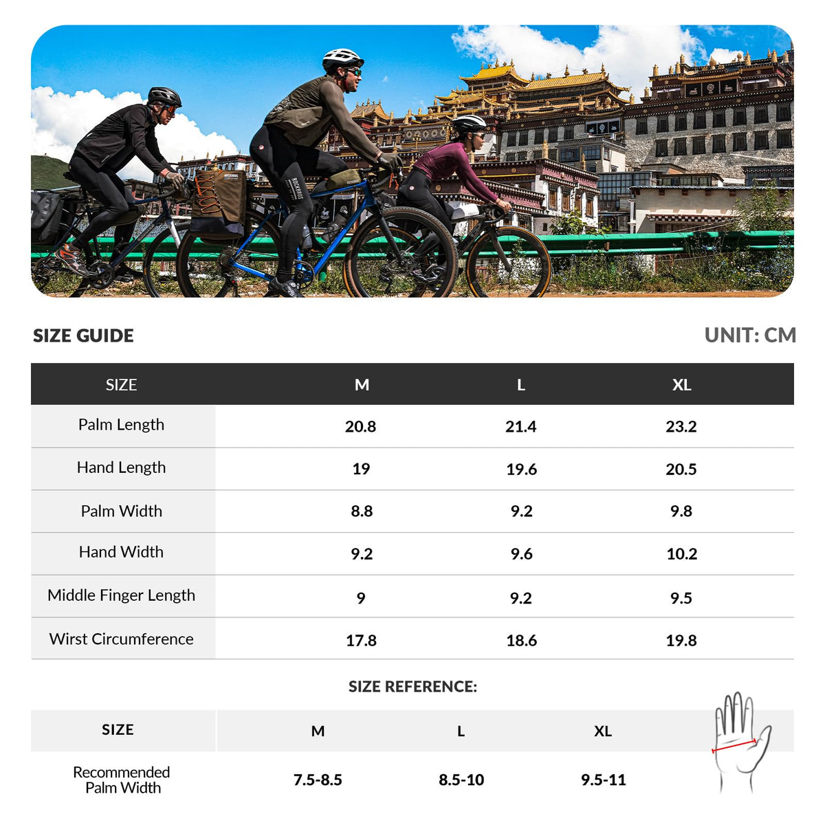 Road-to-Sky lange fietshandschoenen met touchscreen