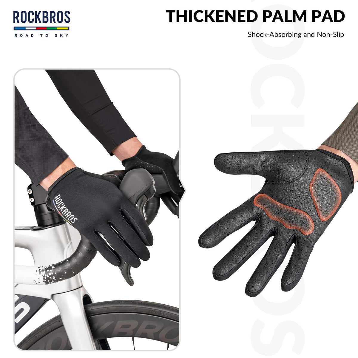 Road-to-Sky lange fietshandschoenen met touchscreen