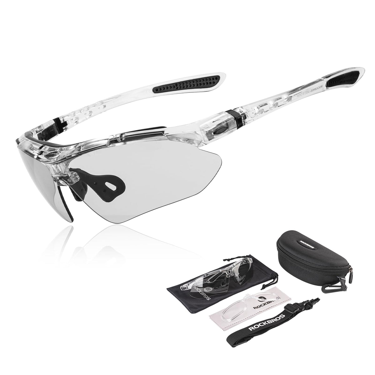 ROCKBROS fotochromische sportbril met hoofdband#stijl_transparant fotochromisch lenzen