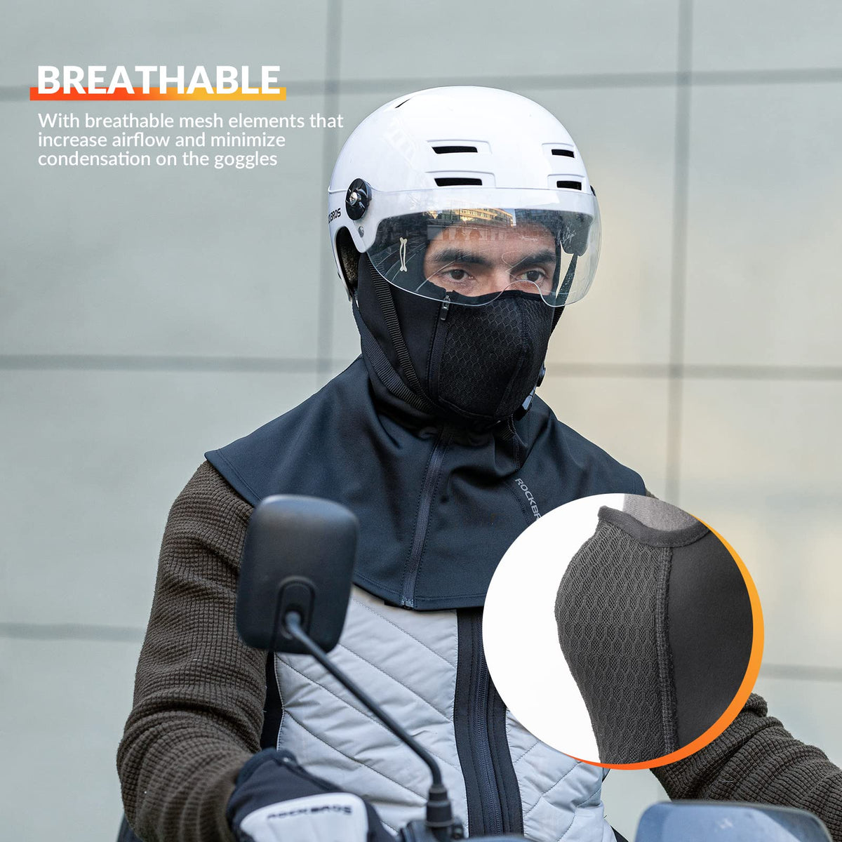 Thermische fleece bivakmuts met verstelbaar masker