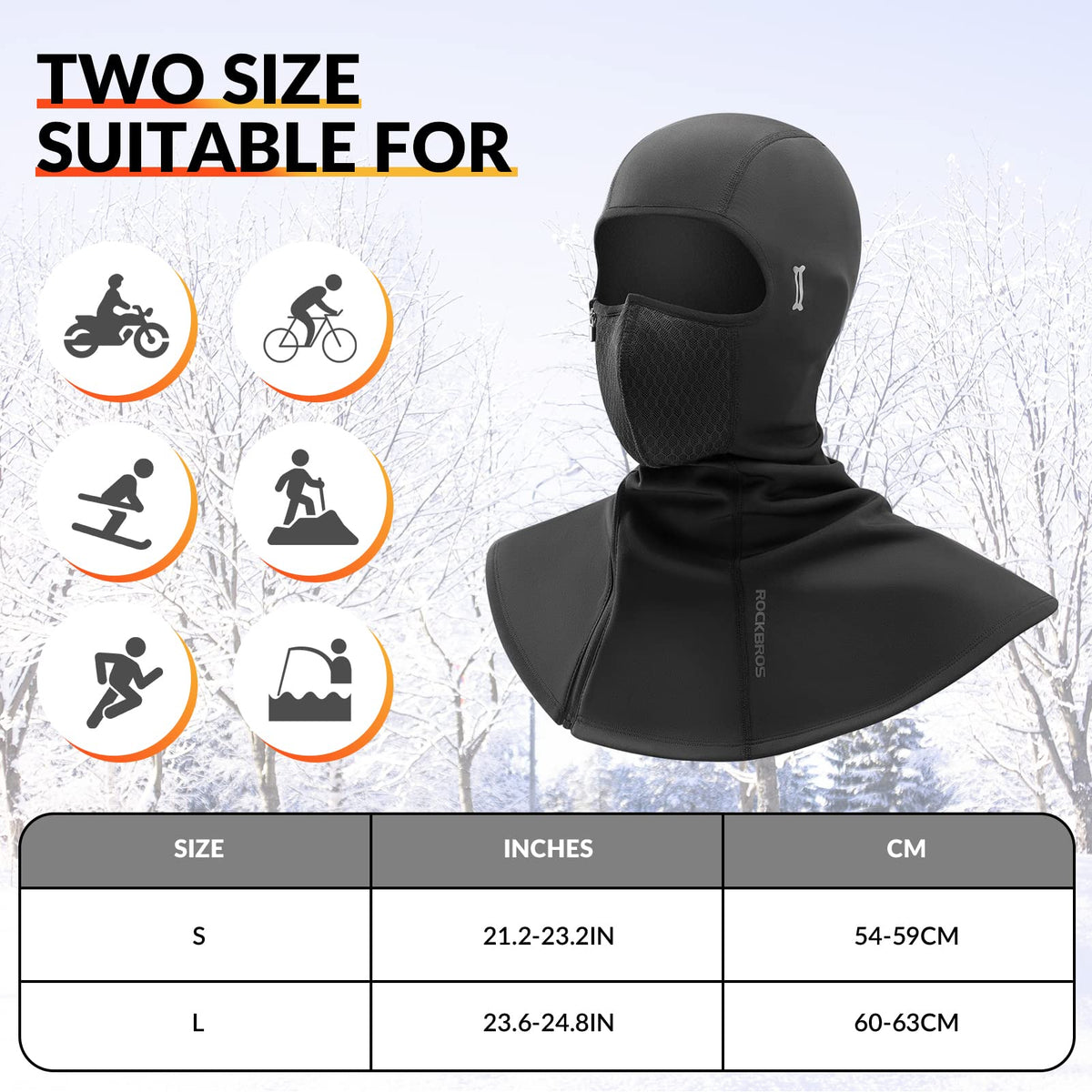 Thermische fleece bivakmuts met verstelbaar masker
