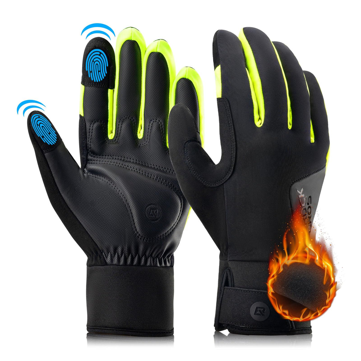 Thermische winter fietshandschoenen met 5 mm demping