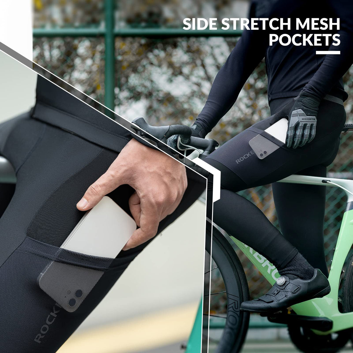Heren thermische fietsbroek met 3D-zeem