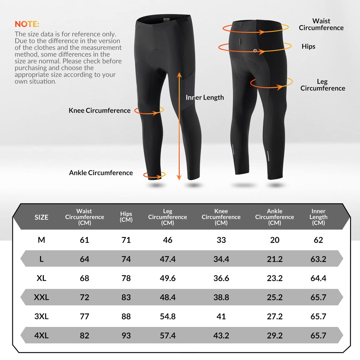 Heren thermische fietsbroek met 3D-zeem