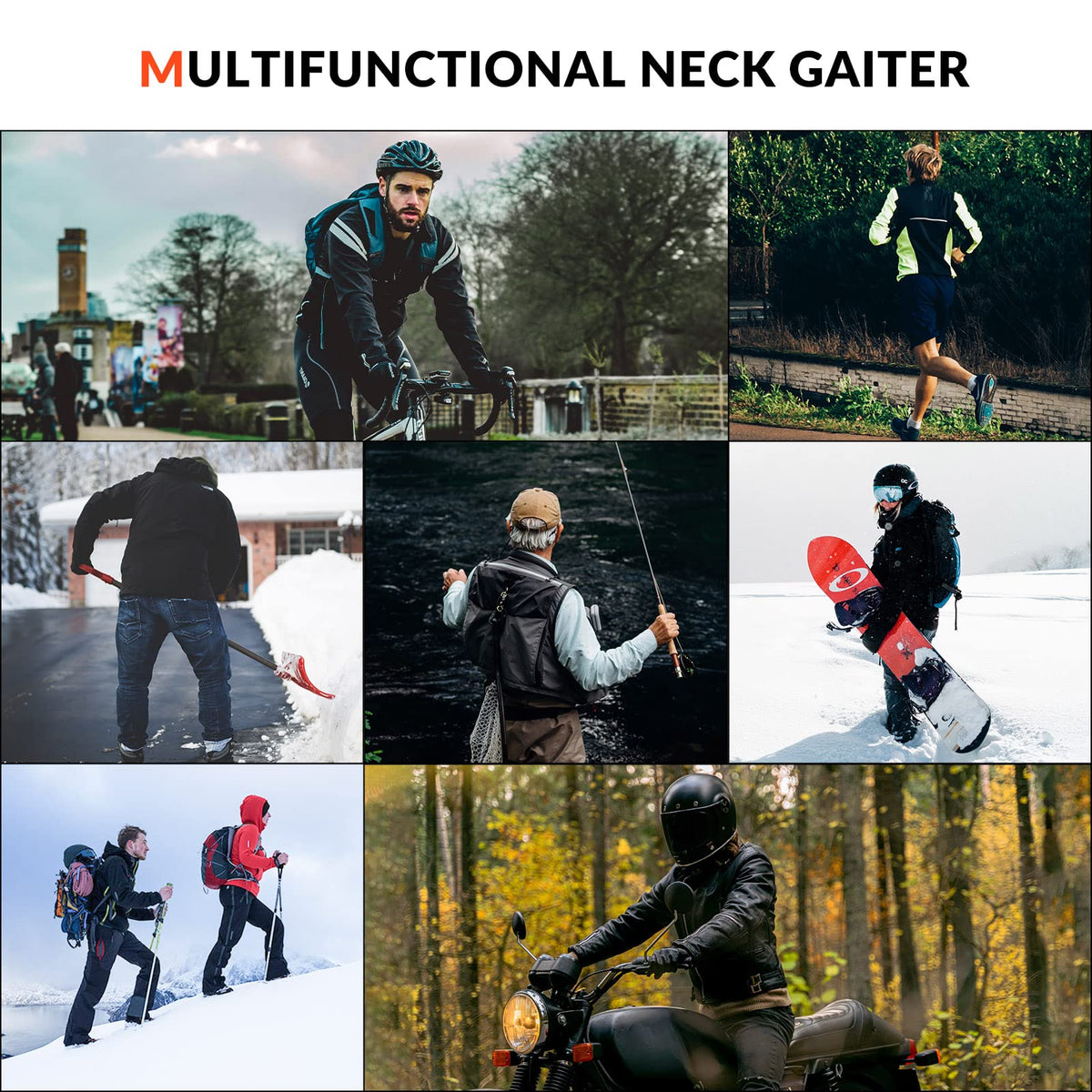 Multifunctionele winter bivakmuts en nekwarmer