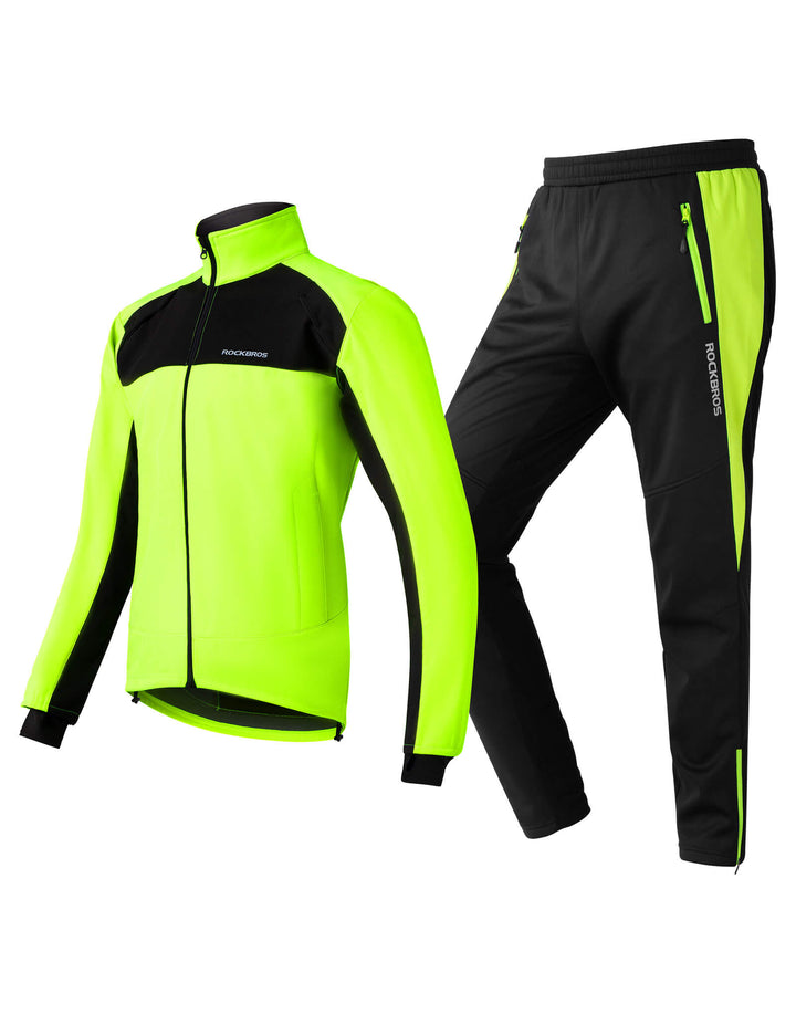 Thermische softshell fietsset voor winterritten