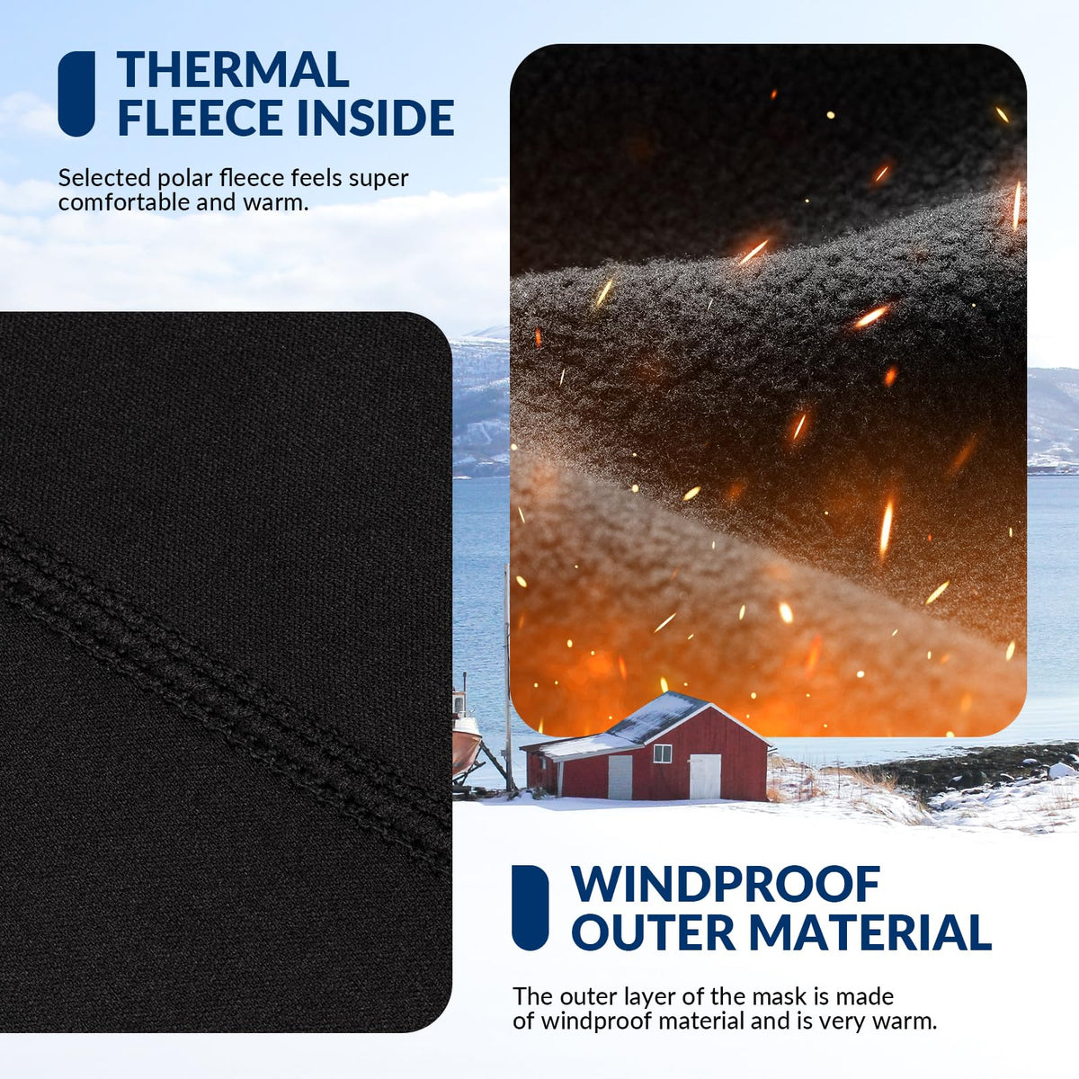 Thermische winter bivakmuts met reflecterend ontwerp